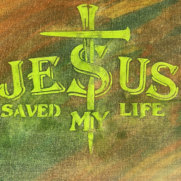 Jesus Saved My Life* Acrylic Canvas Painting - Picture 14 of 16